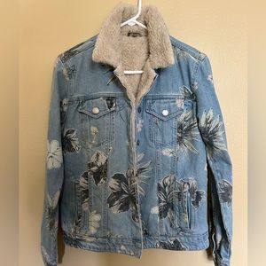 Ladies Fleece Lined Jean Jacket by Top Shop